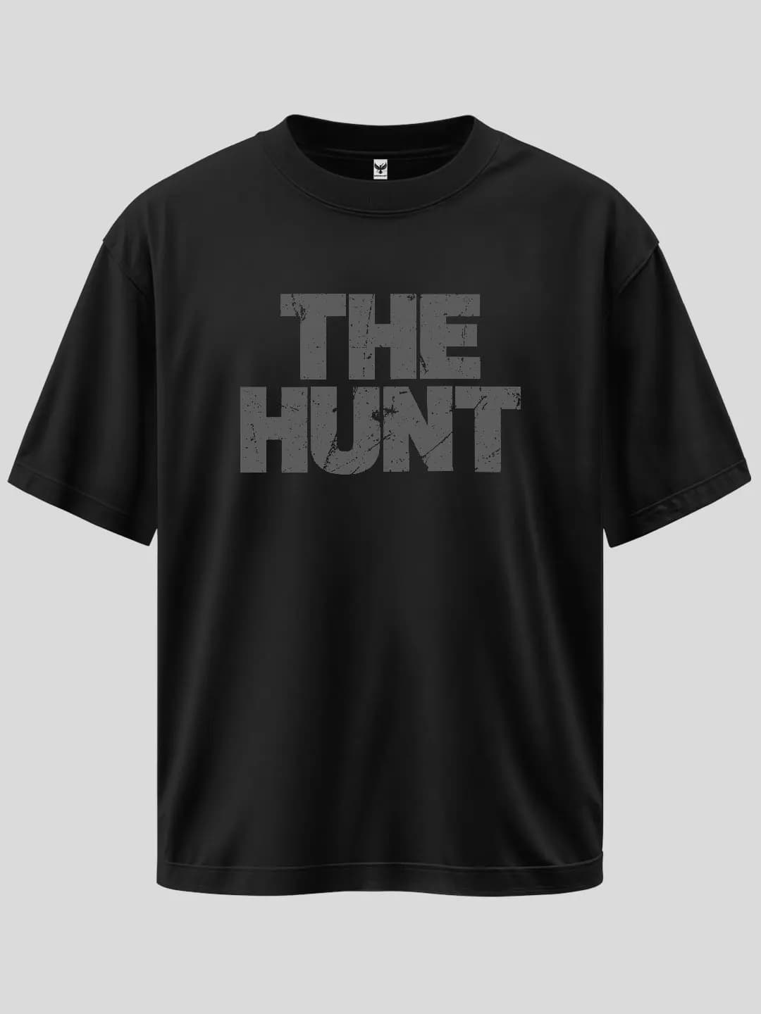 Oversize The Hunt Baskılı Tasarım Tişört 1