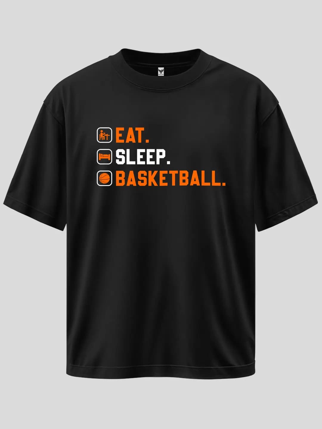 Eat Sleep Basketball Oversize Tişört 1
