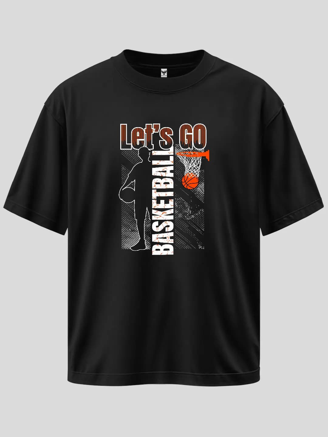 Let's Go Basketball Baskılı Oversize Tişört 1