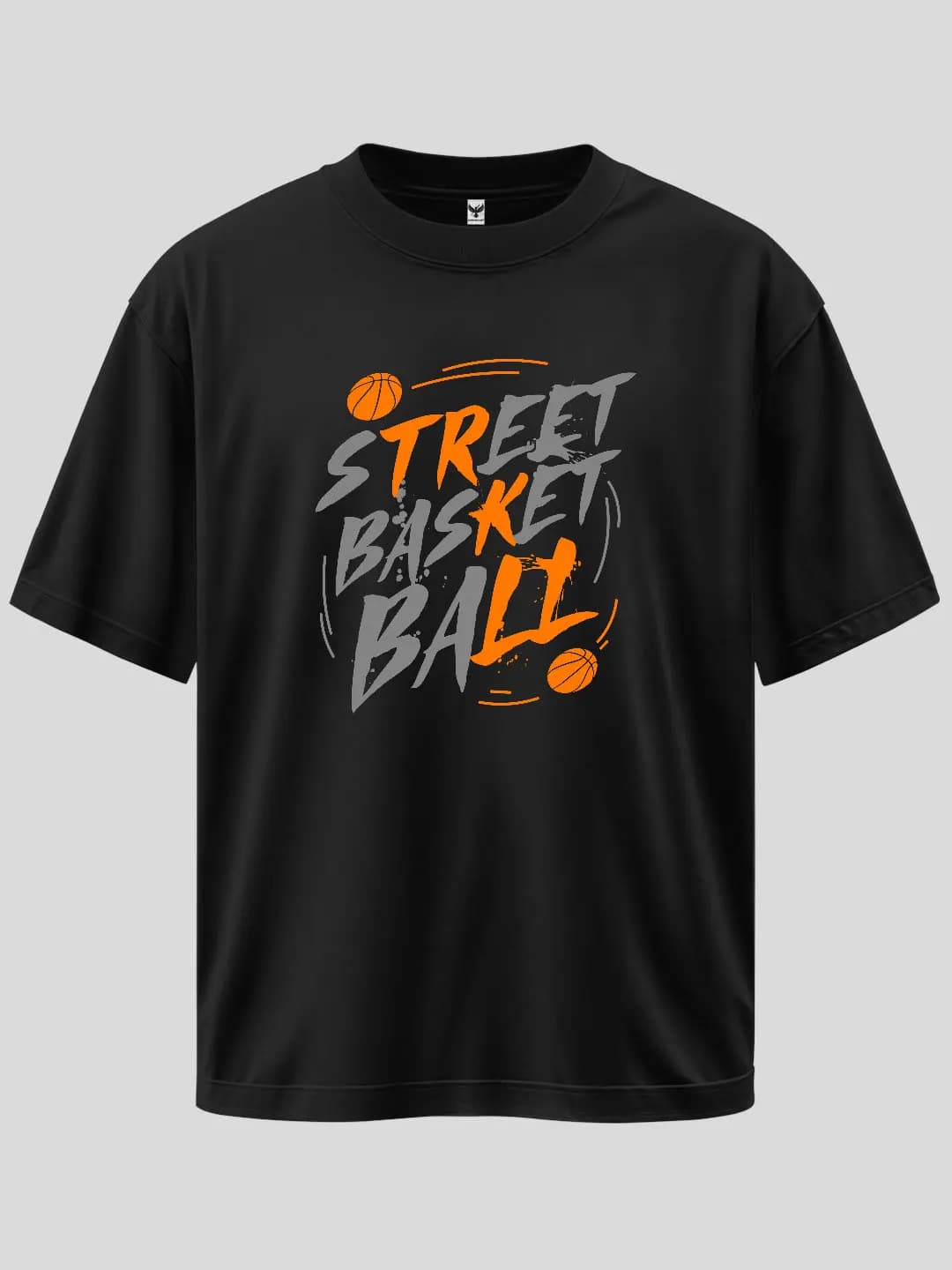 Street Basketball Baskılı Oversize Tişört 1
