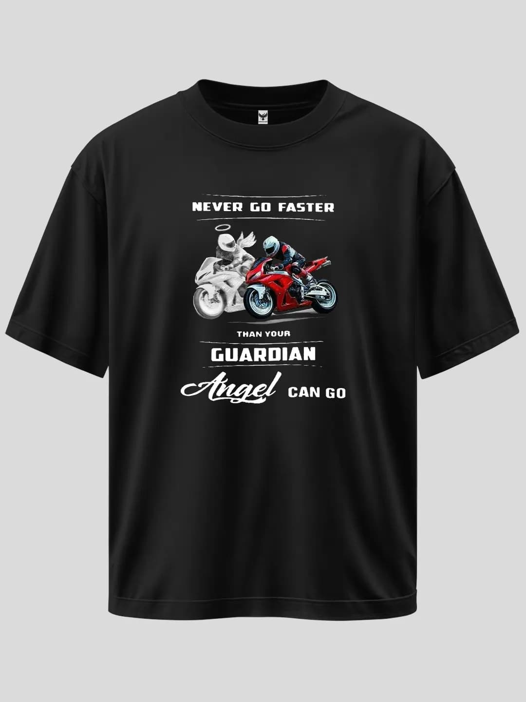 Guardian Angel Motorcycle Oversize Tişört 1