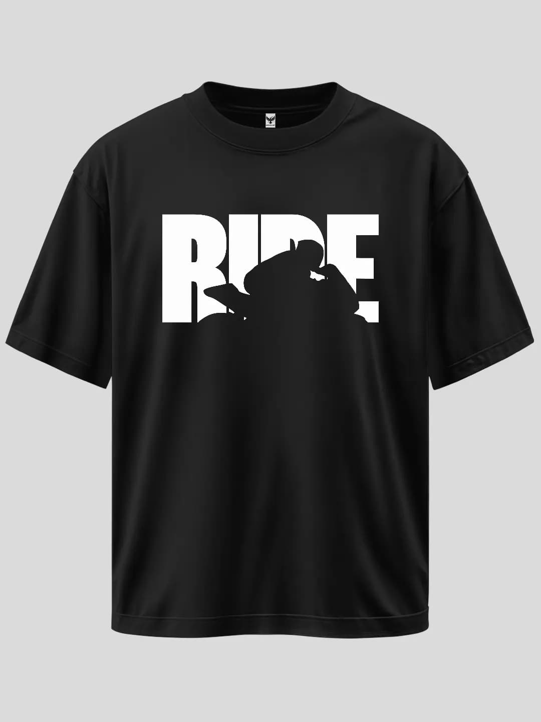 Ride Motorcycle Baskılı Oversize Tişört 1