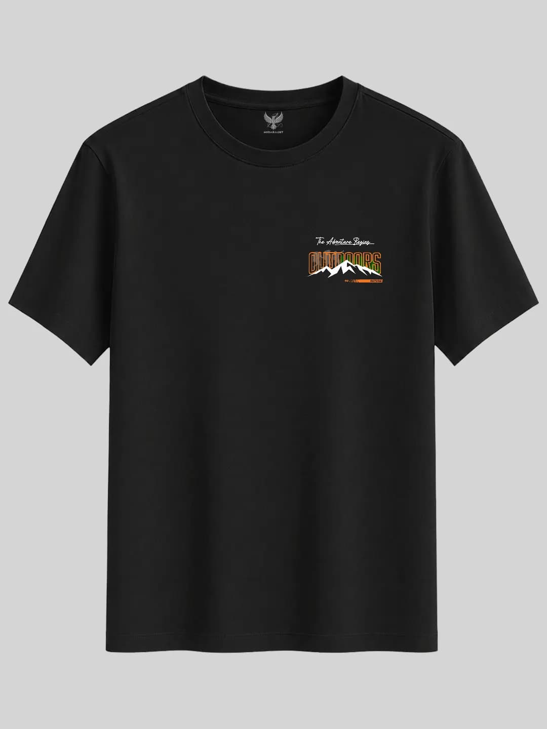 The Adventure Begins Dağ ve Orman Arma Baskılı Regular Tişört 1