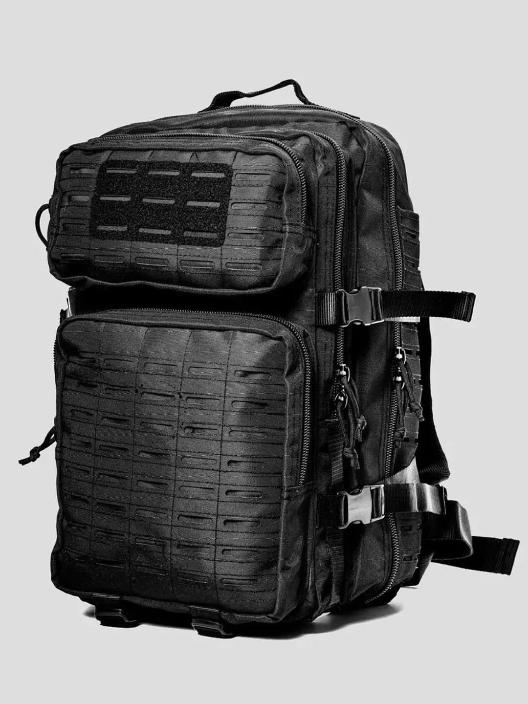 45L Tactical Outdoor Sırt Çantası Siyah Kamp Seyahat Dağcılık Günlük Kullanım 6