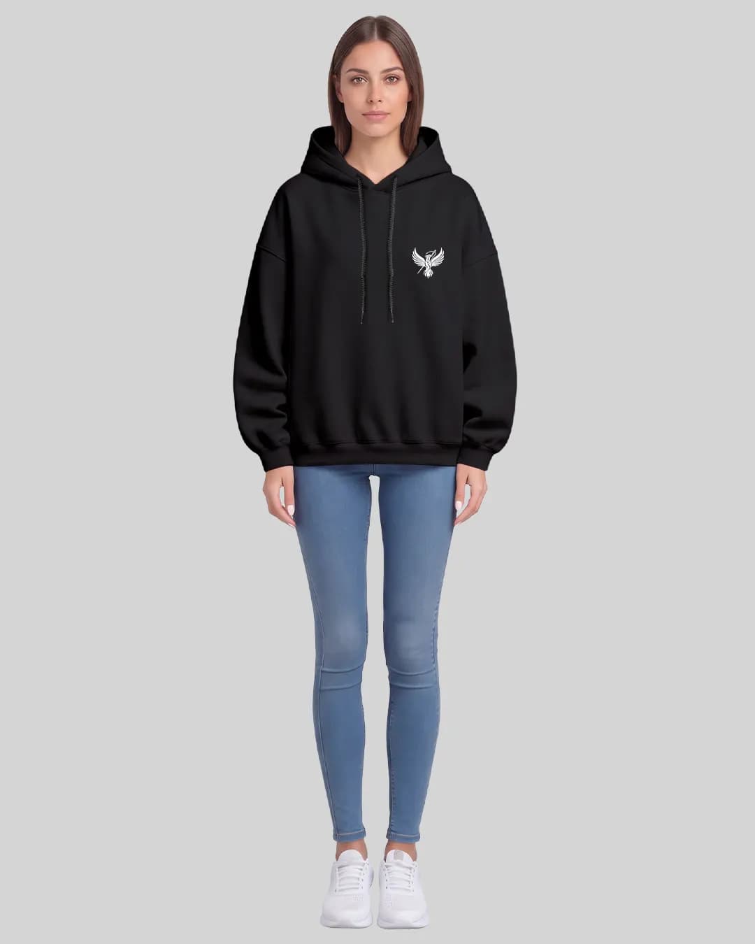 Modaralist Anka Arma Baskılı Oversize Boxy Fit Hoodie 1