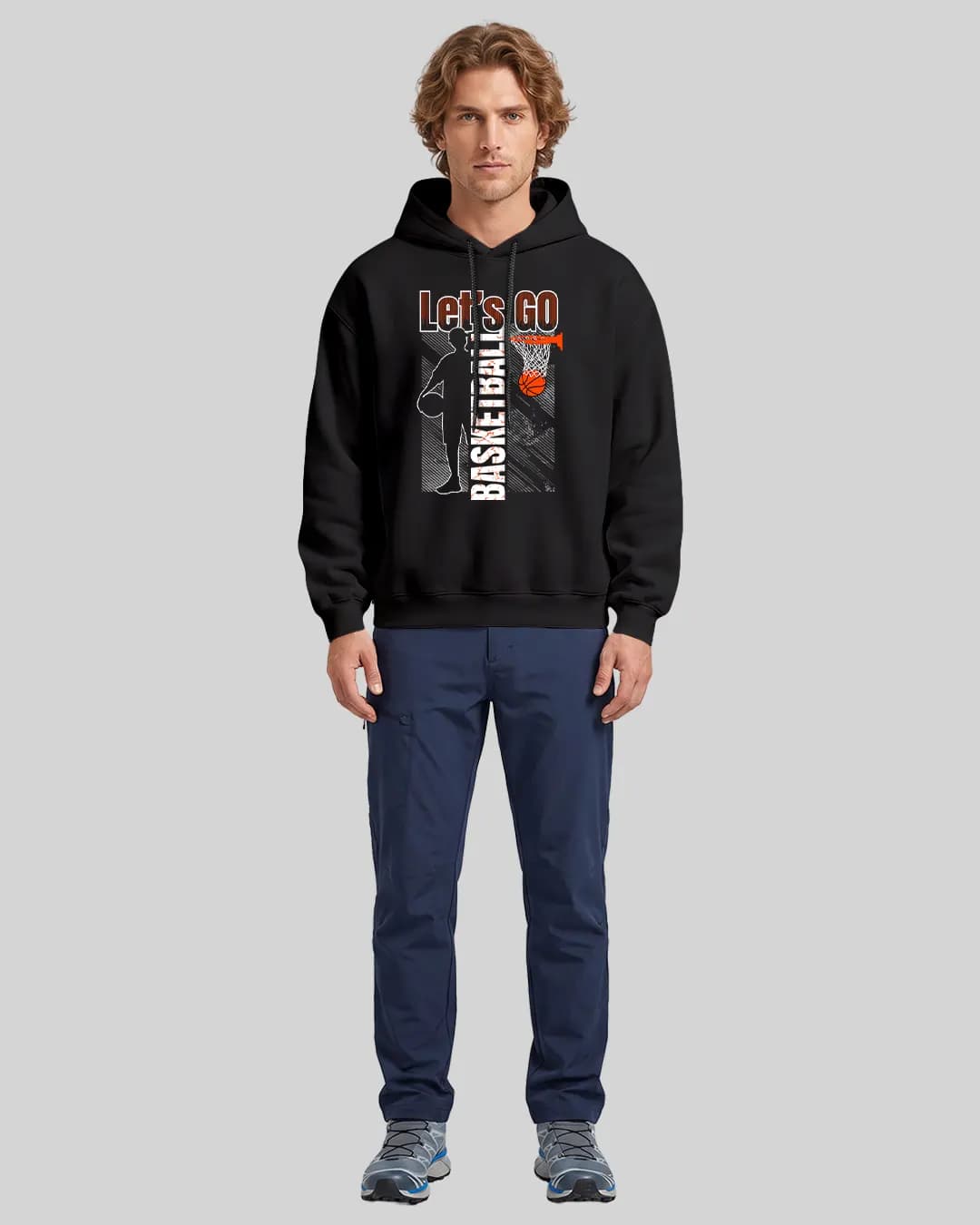 Let's Go Basketball Oversize Boxy Fit Hoodie 1