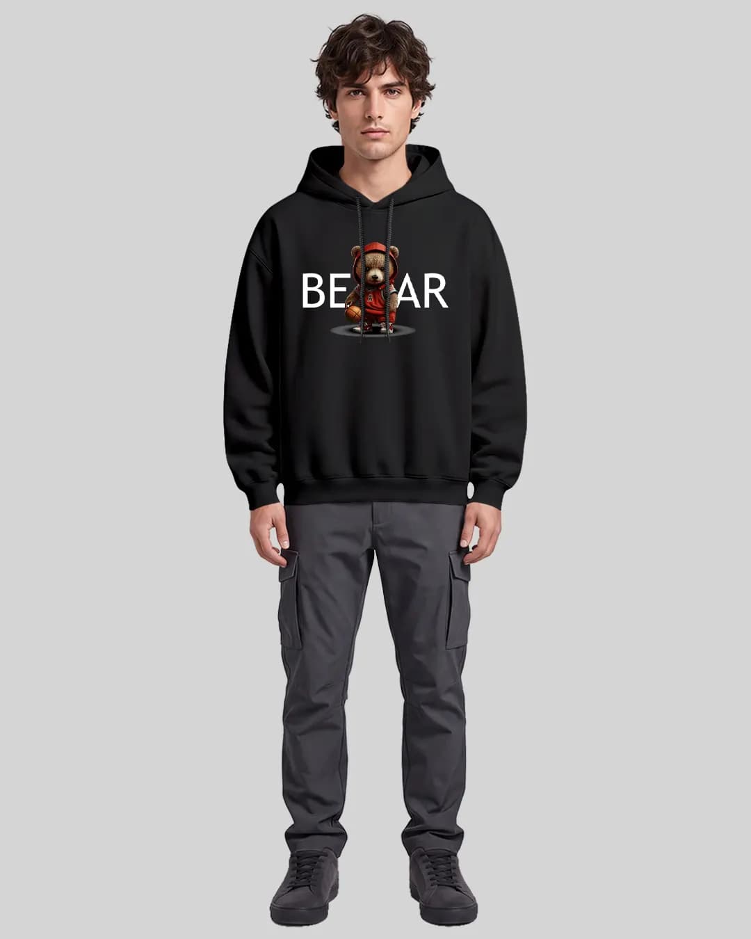 Basketball Bear Oversize Boxy Fit Hoodie 1