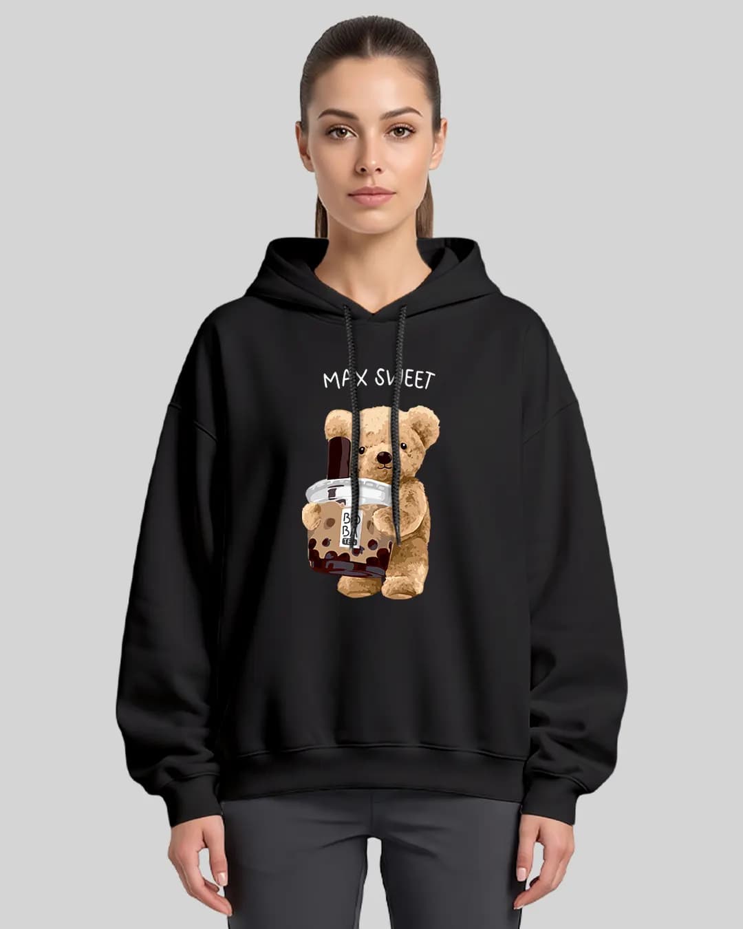 Max Sweet Bubble Tea Oversize Boxy Fit Hoodie 1