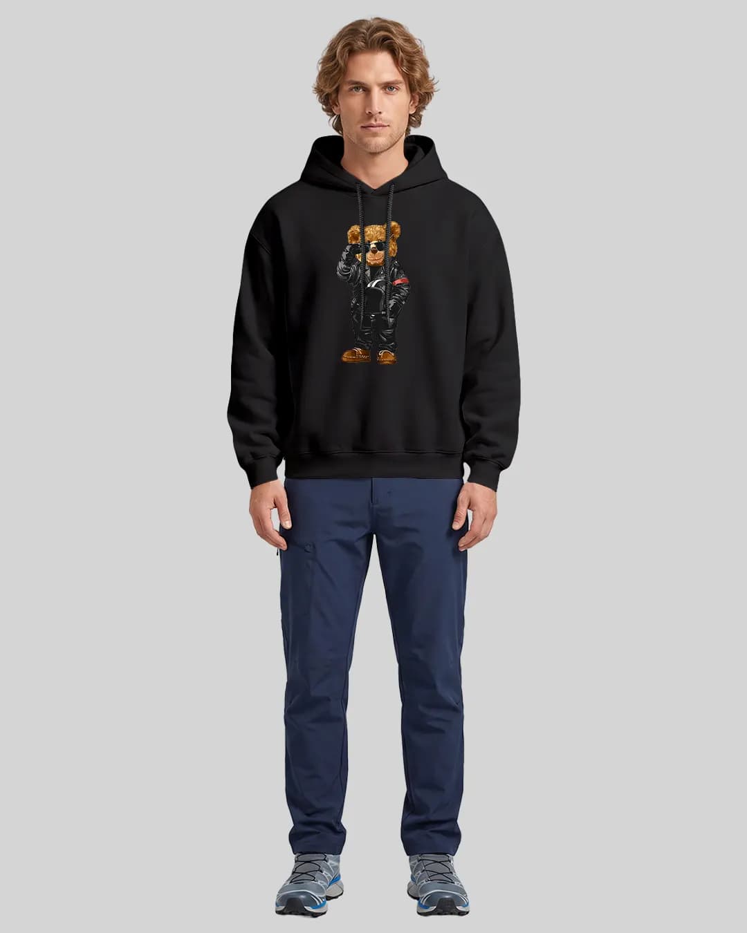 Rider Teddy Bear Oversize Boxy Fit Hoodie 1